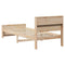 vidaXL Bed Frame with Headboard Brown 75 x 190 cm Solid pine wood