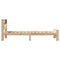 vidaXL Bed Frame with Headboard Brown 75 x 190 cm Solid pine wood