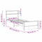 vidaXL Bed Frame with Headboard White 75 x 190 cm Solid pine wood