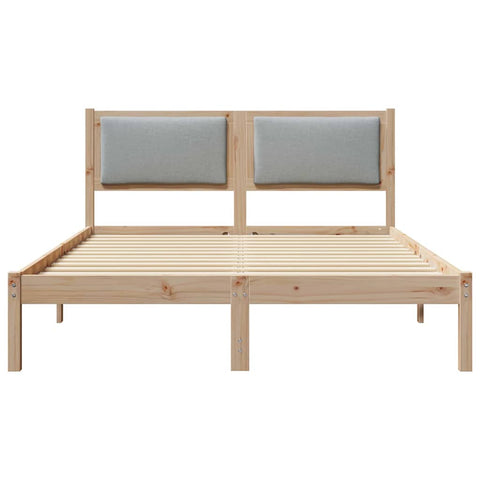 vidaXL Bed Frame Light Grey 160 x 200 cm Solid Pine Wood