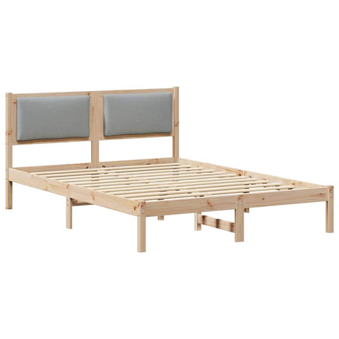 vidaXL Bed Frame Light Grey 150 x 200 cm Solid Pine Wood
