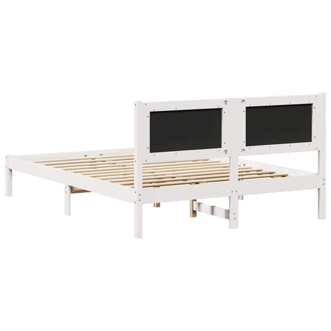 vidaXL Bed Frame Light Grey 150 x 200 cm Solid Pine Wood