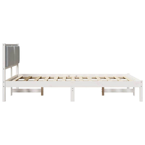 vidaXL Bed Frame Light Grey 150 x 200 cm Solid Pine Wood