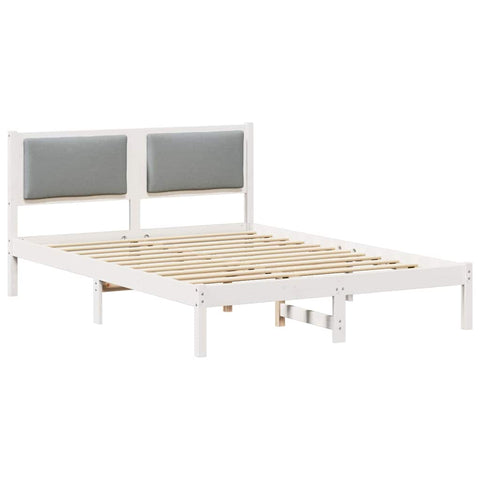 vidaXL Bed Frame Light Grey 140 x 200 cm Solid Pine Wood