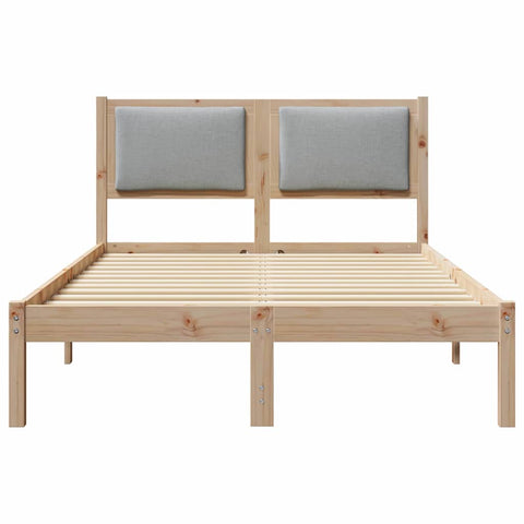 vidaXL Bed Frame Light Grey 120 x 200 cm Solid Pine Wood
