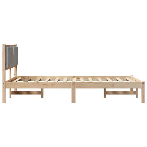 vidaXL Bed Frame Light Grey 120 x 200 cm Solid Pine Wood
