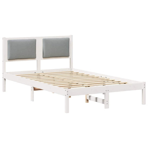 vidaXL Bed Frame Light Grey 120 x 200 cm Solid Pine Wood