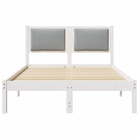 vidaXL Bed Frame Light Grey 120 x 200 cm Solid Pine Wood