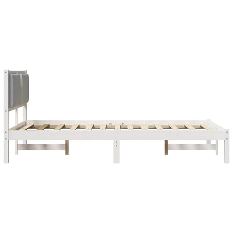 vidaXL Bed Frame Light Grey 120 x 200 cm Solid Pine Wood