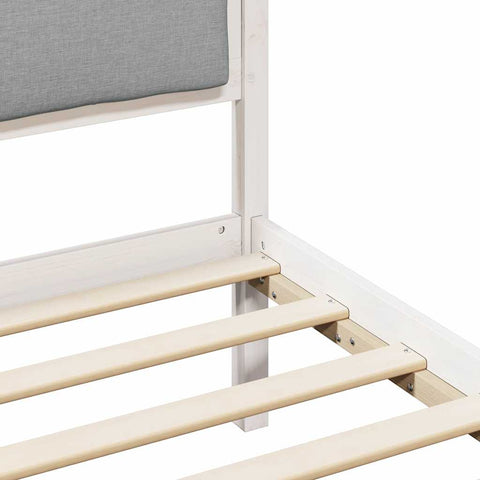 vidaXL Bed Frame Light Grey 100 x 200 cm Solid Pine Wood