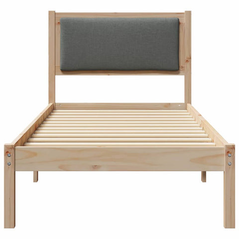 vidaXL Bed Frame with Headboard Dark Grey 80 x 200 cm Solid Pine Wood