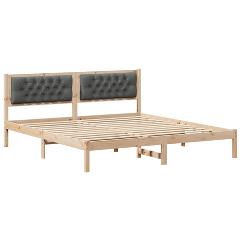 vidaXL Bed Frame with Headboard Dark Grey 160 x 200 cm Fabric