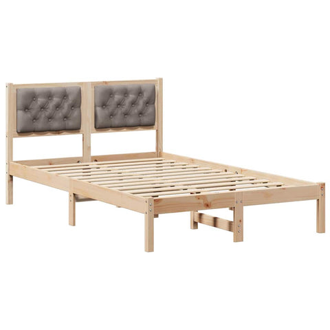 vidaXL Bed Frame with Headboard Taupe 120 x 200 cm Fabric