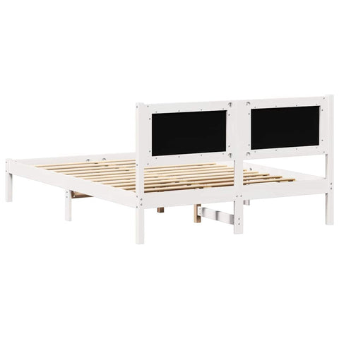 vidaXL Bed Frame with Headboard Light Grey 140 x 190 cm Fabric