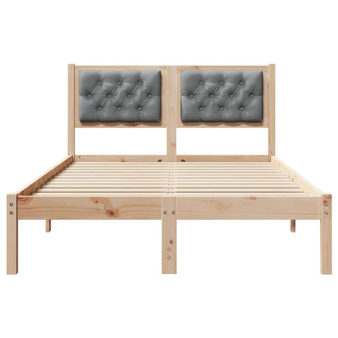 vidaXL Bed Frame with Headboard Light Grey 120 x 190 cm Fabric