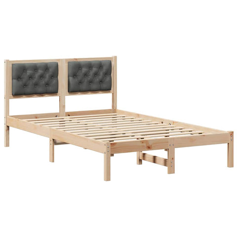 vidaXL Bed Frame with Headboard Dark Grey 120 x 190 cm Fabric