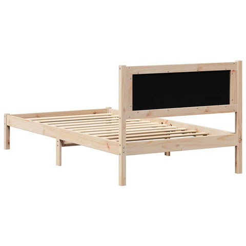 vidaXL Bed Frame with Headboard Black 100 x 200 cm Fabric