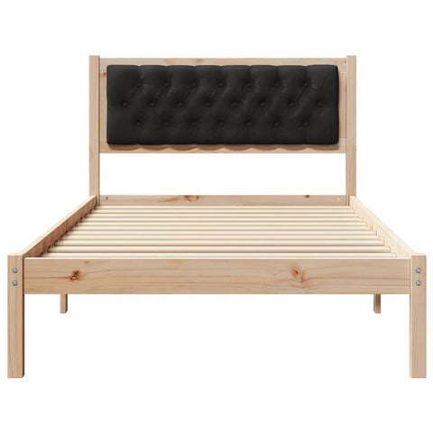 vidaXL Bed Frame with Headboard Black 100 x 200 cm Fabric