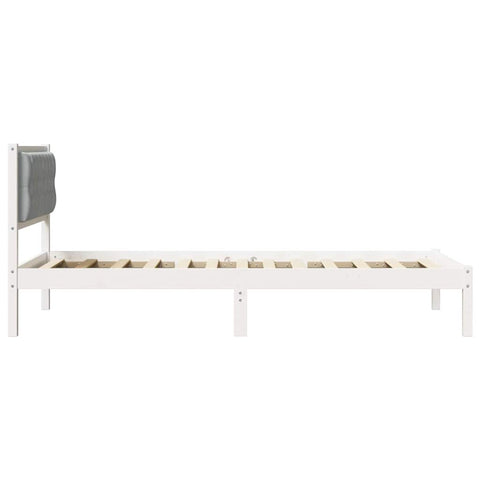 vidaXL Bed Frame with Headboard Light Grey 100 x 200 cm Fabric