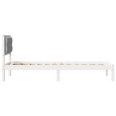 vidaXL Bed Frame with Headboard Light Grey 90 x 200 cm Fabric