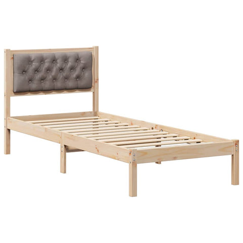vidaXL Bed Frame with Headboard Taupe 80 x 200 cm Fabric