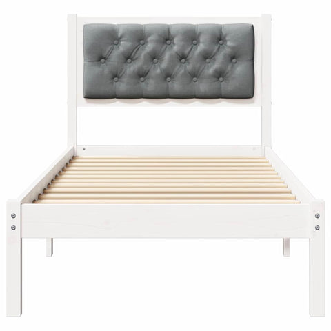vidaXL Bed Frame with Headboard Light Grey 90 x 190 cm Fabric