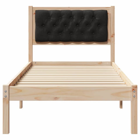 vidaXL Bed Frame with Headboard Black 75 x 190 cm Fabric