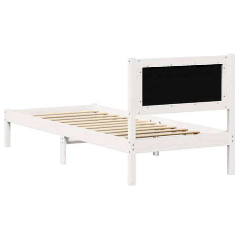 vidaXL Bed Frame with Headboard Light Grey 75 x 190 cm Fabric