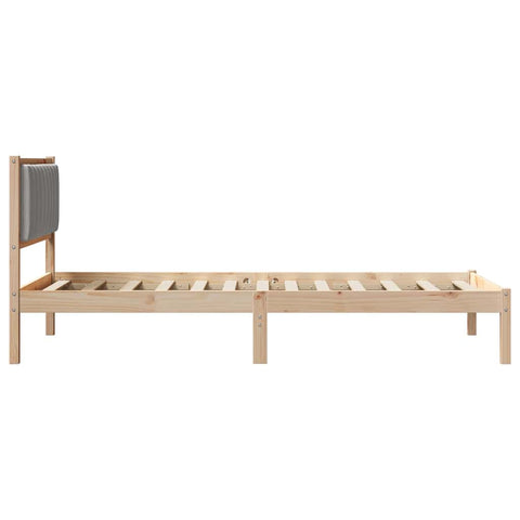 vidaXL Bed Frame with Upholstered Headboard Light Grey 100 x 200 cm
