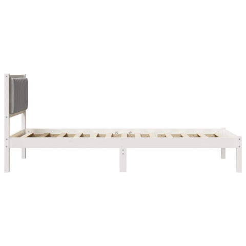 vidaXL Bed Frame with Upholstered Headboard Light Grey 100 x 200 cm