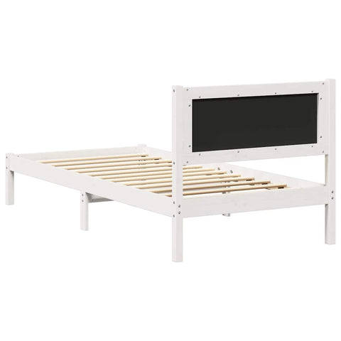 vidaXL Bed Frame with Upholstered Headboard Light Grey 90 x 200 cm