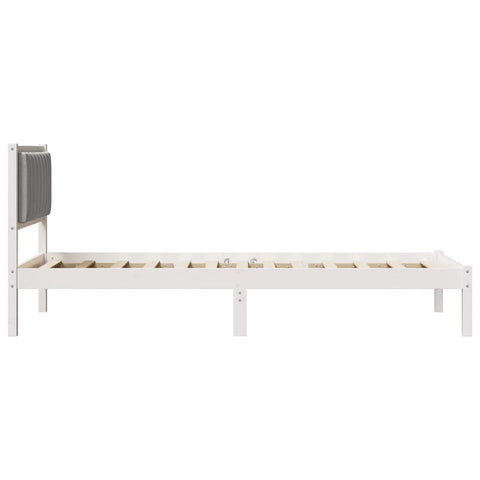 vidaXL Bed Frame with Upholstered Headboard Light Grey 90 x 190 cm