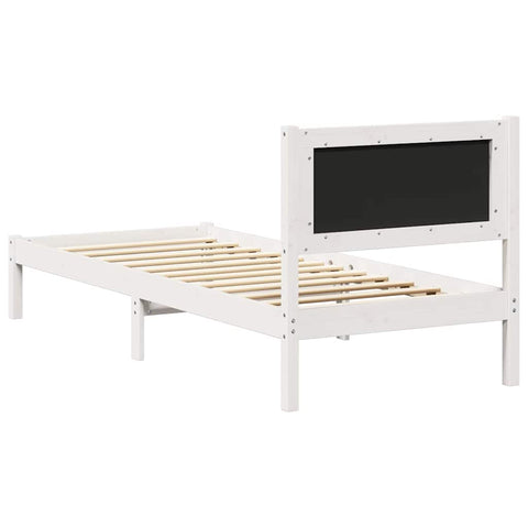 vidaXL Bed Frame with Upholstered Headboard Light Grey 75 x 190 cm