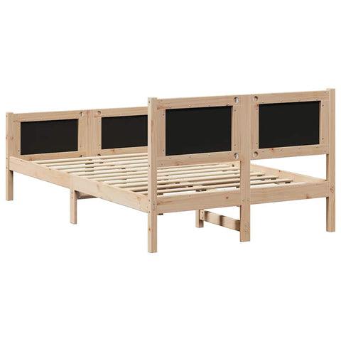 vidaXL Bed Frame with Headboard Black 120 x 200 cm Fabric