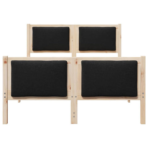 vidaXL Bed Frame with Headboard Black 120 x 200 cm Fabric