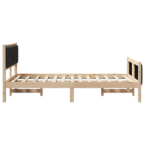 vidaXL Bed Frame with Headboard Black 120 x 200 cm Fabric