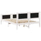 vidaXL Bed Frame with Headboard Light Grey 135 x 190 cm Fabric