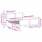 vidaXL Bed Frame with Headboard Light Grey 135 x 190 cm Fabric