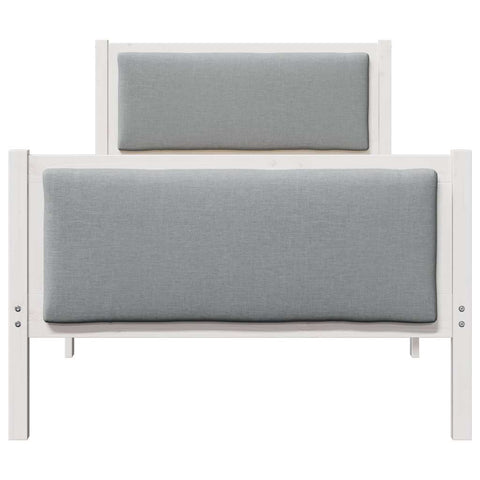 vidaXL Bed Frame with Headboard Light Grey 90 x 190 cm Fabric
