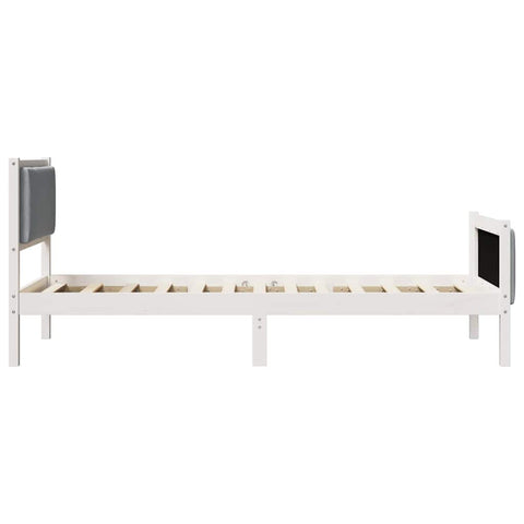 vidaXL Bed Frame with Headboard Light Grey 90 x 190 cm Fabric