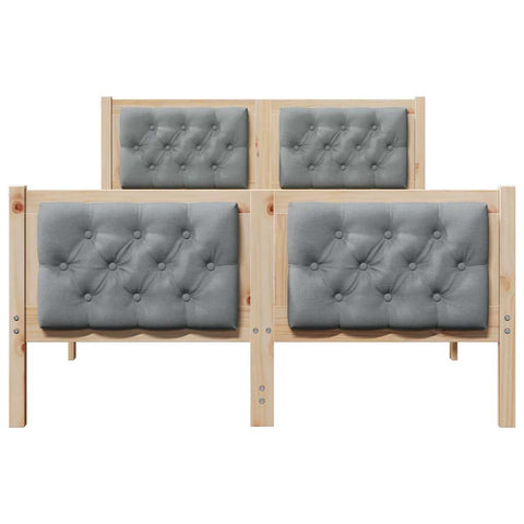 vidaXL Bed Frame with Headboard Light Grey 120 x 200 cm Fabric