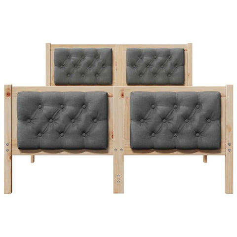 vidaXL Bed Frame with Headboard Dark Grey 120 x 200 cm Fabric