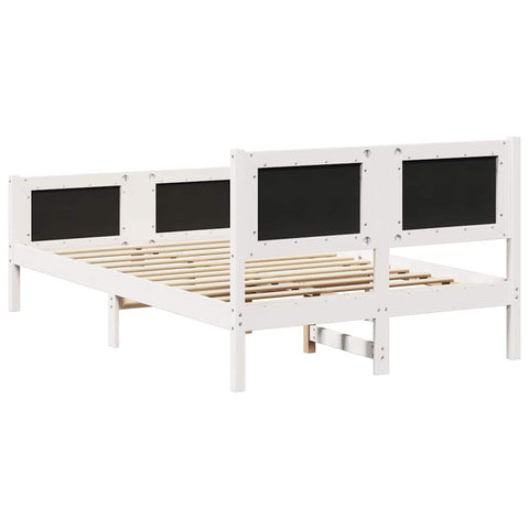 vidaXL Bed Frame with Headboard Light Grey 120 x 200 cm Fabric