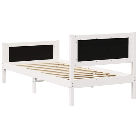 vidaXL Bed Frame with Headboard Light Grey 90 x 200 cm Fabric