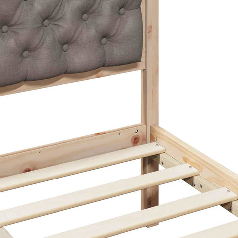 vidaXL Bed Frame with Headboard Taupe 75 x 190 cm Fabric