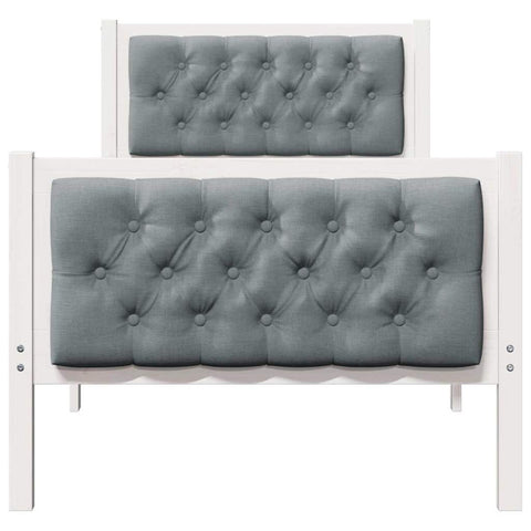 vidaXL Bed Frame with Headboard Light Grey 75 x 190 cm Fabric