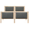 vidaXL Bed frame Brown and dark grey 135 x 190 cm Solid pine wood