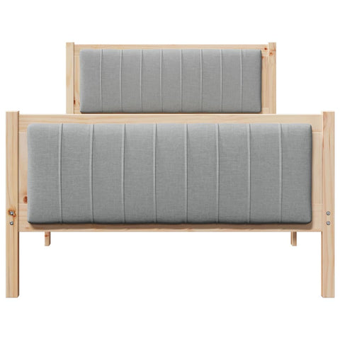 vidaXL Bed frame Brown and light grey 100 x 200 cm Solid pine wood