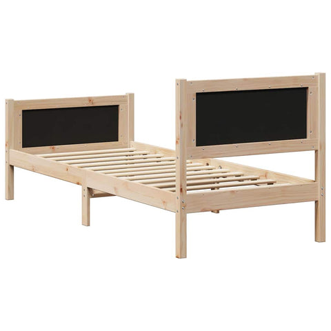 vidaXL Bed frame Brown and taupe 80 x 200 cm Solid pine wood