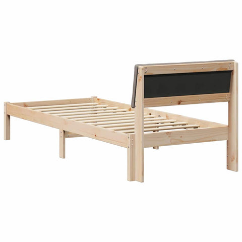 vidaXL Bed frame Brown and taupe 80 x 200 cm Solid pine wood